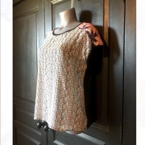 Black and White Geometric Blouse